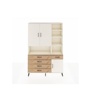 Arges Dolap 8 Raflı 5 Çekmeceli 3 Kapaklı 132x30x195 Aytaşı-Aytaşı/Çam