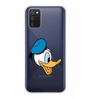 Samsung Galaxy A02s  Kapak Donald Duck Tasarımlı Şeffaf Silikon Kılıf