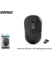 Everest SM-804 Usb Siyah 800-1200-1600dpi Kablosuz Mouse