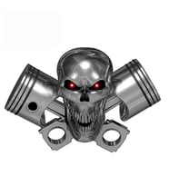 Kuru Kafa Piston Sticker 18 cm Araba Etiket