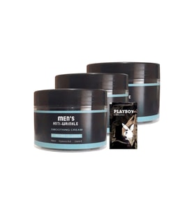 Men's Anti-Wrinkle Smoothing Cream 3 Adet 100 ml Erkek Yüz Cilt Sıkılaştırıcı Yaşlanma Karşıtı Krem + Hediye Jel