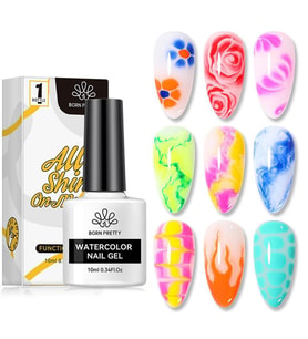 Born Pretty 10 ml Şeffaf renk Watercolor (Suluboya) Efekt Tırnak jeli (56002)