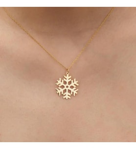 Kişiye Özel Minimal Kar Tanesi Kolye 925K Gümüş (Gold)