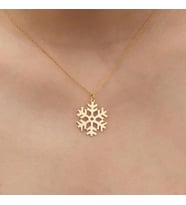 Kişiye Özel Minimal Kar Tanesi Kolye 925K Gümüş (Gold)