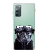 PrintiFy Samsung Galaxy S20 FE ile Uyumlu Köpek 3 Kamera Korumalı Şeffaf Kılıf