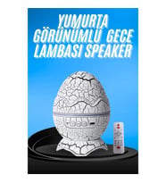Mey İthalat® Gece Lambası Yumurta Işık Speaker Yeni Nesil Dinozor Yumurtası Görünümlü