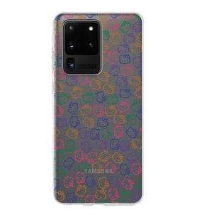 Samsung Galaxy S20 Ultra Kapak Hello Kitty Tasarımlı Şeffaf Silikon Kılıf