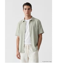 LCW Vision Bej Regular Fit Erkek Dokulu Gömlek