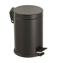 3LT SİYAH PEDALLI METAL ÇÖP KOVASI (5343)