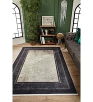 Dijital Kaymaz Yıkanabilir Gri Minimalist Salon Halısı Mutfak Halısı Koridor Halısı Yolluk HLN1755