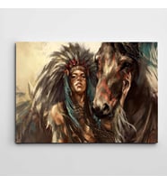Kızılderili Modern Sanat Kanvas Tablo