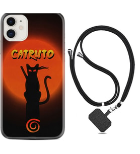 Apple iPhone 11 12 13 Mini Kılıf Boyun Askılı Silikon Catrudo 1679