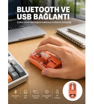 Kablosuz Bluetooth Mouse Şık Ve Sessiz Ofis Tasarımı Yeni Nesil