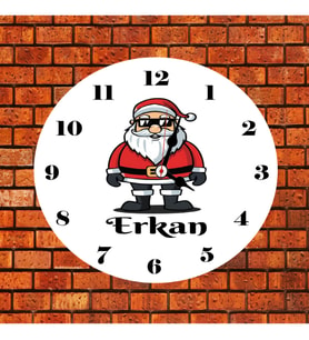 Noel Baba Duvar Saati Kişiye Özel