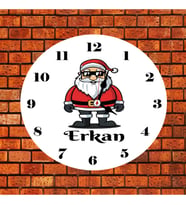 Noel Baba Duvar Saati Kişiye Özel