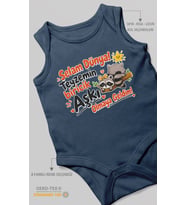 Teyzeye Özel Sıfır Kollu Bebek Body %100 Pamuk