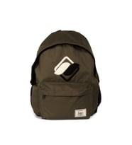 Icone Önü Nakışlı, Laptop Bölmeli Unisex Sırt Çantası, Okul Çantası, Back to School (Haki)