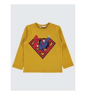 Süperman Erkek Çocuk Sweatshirt 2-5 Yaş  Hardal