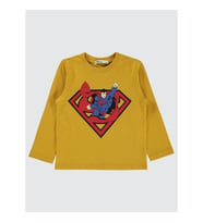 Süperman Erkek Çocuk Sweatshirt 2-5 Yaş  Hardal