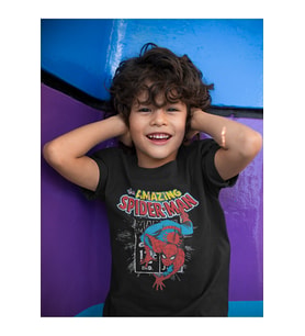 The Amazing Spider-Man Baskılı Unisex Örümcek Adam Film Çocuk Tişört (1-12 YAŞ)