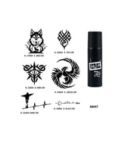 Vahşi Modeler Spray Tattoo Geçici Dövme Seti Dark Siyah Sprey
