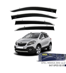 Niken Opel Mokka Cam Rüzgarlığı Krom 4'Lü 2012+ Sonrası (Beyaz)