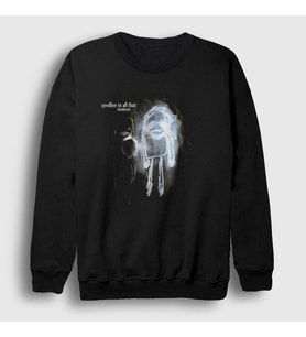 Presmono Unisex Siyah Goodbye Shamrain Sweatshirt 442157tt