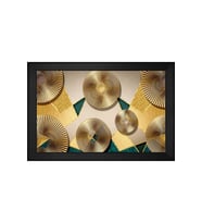 Soyut Şekiller Motifli Kanvas Tablo 80 x 110 cm Siyah Çerçeve