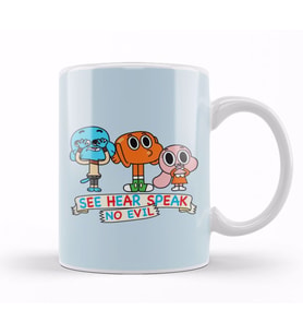 Gumball Darwin Anais No Evil Kupa Bardak Porselen