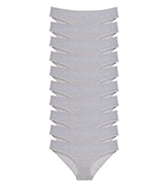 10 adet Süper Eko Set Likralı Kadın Slip Külot Gri