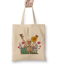 Bones And Botany flower Bez Çanta Uzun Saplı
