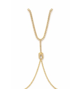 Su Yolu Baget Taşlı Şahmeran Bileklik (Gold)
