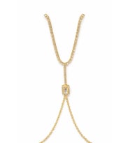 Su Yolu Baget Taşlı Şahmeran Bileklik (Gold)