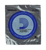 Daddario PL010 Elektro & Akustik Tek Tel  0.010 İnç - Çelik