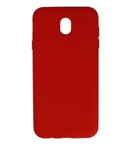 Newface Samsung Galaxy J7 Pro / J730 Kılıf Nano içi Kadife Silikon - Kırmızı