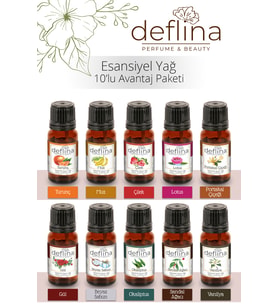 10'lu Avantaj Set Uçucu Yağ Buhurdanlık Esansı Oda Kokusu Esansiyel Buhur Yağı 10 ml