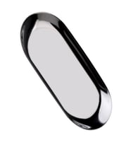 Mühür Mumu Çalışma Tepsisi Paslanmaz Çelik Oval 17,9x8,5cm   Gümüş