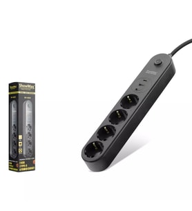 Showmax SH4625 Termal Akım Korumalı 4'lü Priz 2 USB + Type-C 2M