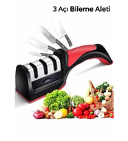 DALİAN HOME 3 Kademeli Bıçak Bileme Aleti 3 Açılı Bıçak Bileme