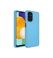 Samsung Galaxy A13 4G Uyumlu Kılıf Metal Çerçeve ve Buton Tasarımlı Silikon Zore Luna Kapak