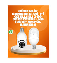 OTAY Kullanışlı Tam Karanlıkta Görüntüleme Sağlayan 1080P Ampul Güvenlik Kamerası 985623