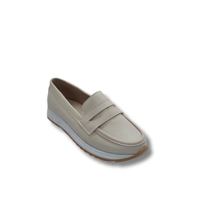 Kadın Rahat Comfort Taban Hafif Düz Topuklu Bağcıksız Loafer Babet Ayakkabı tarzklkrembabet1