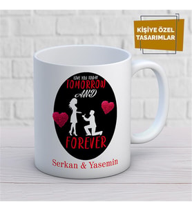 Kişiye Özel İsim Yazılabilir Sevgi Temalı Kupa Bardak