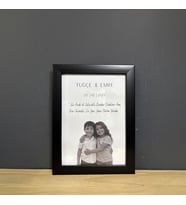 Çocukluk Fotoğraf Birleştirme, Çerçeve, Kişiye Özel, Konsept, Sevgiili Arkadaş Hediye (15x21) (Siyah)