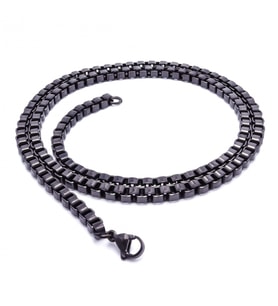 Kare Arnavut Çelik Kolye 4Mm 3183CEK053