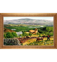 EV İŞYERİ OFİS İÇİN ALTIN ÇERÇEVELİ PASPARTULU TABLO VB902
