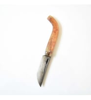Tapan Av & Çoban Bıçağı Koç Boynuzu Kara Çelik 21 cm C9 - S12 cm El Yapımı Dövme Bıçak