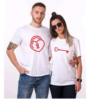 Tshirthane Kalbimin Kilidi Sevgili Kombinleri Tshirt Kombini (Tek Ürün Fiyatıdır.)