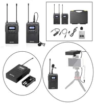 Kameralar İçin WM8 Pro K1 Kablosuz Tekli Yaka Mikrofonu