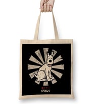 Snowy Retro Japanese Tintin Bez Çanta Uzun Saplı